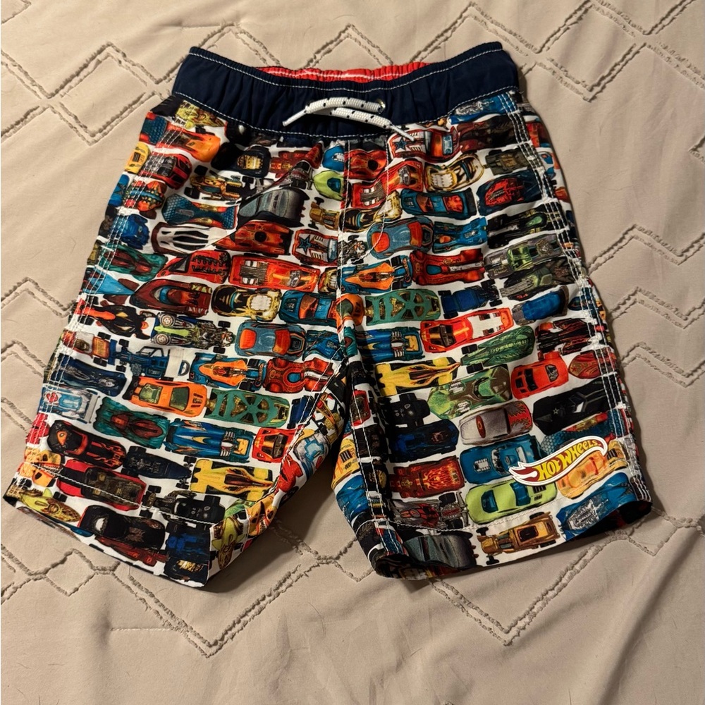 GAP Kids Swim Trunks - Colorful Car Print